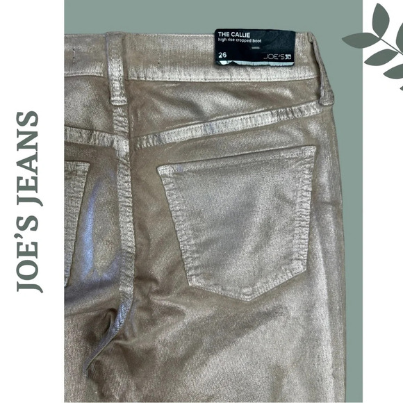 Joe’s Jeans  The Callie High Rise Cropped Bootcut Coated Color Daydream Size 26 - Picture 9 of 10